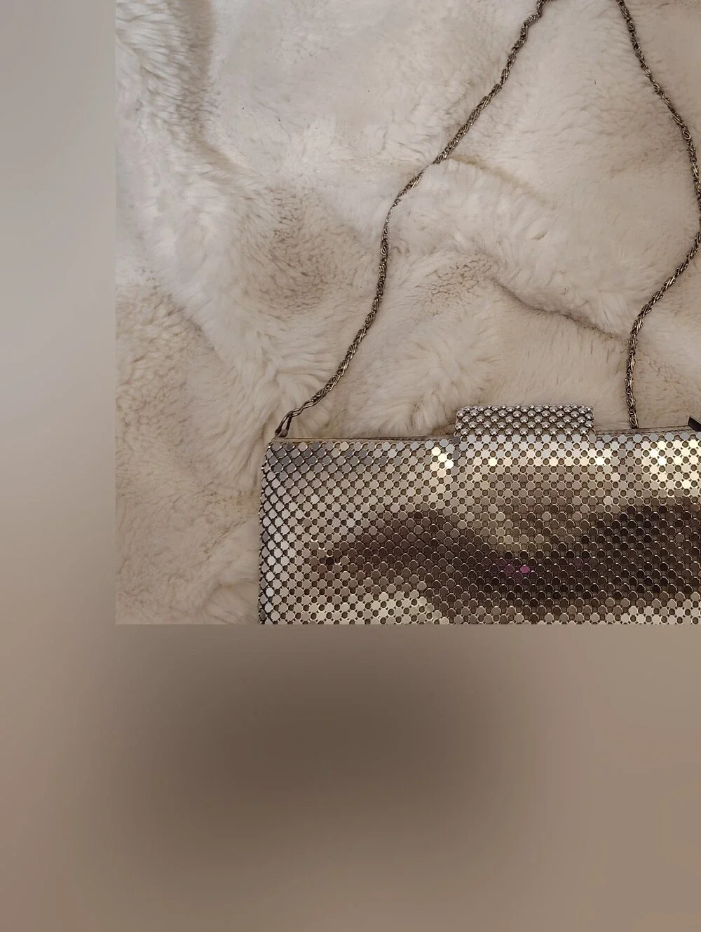 Aluminum Silver Clutch
